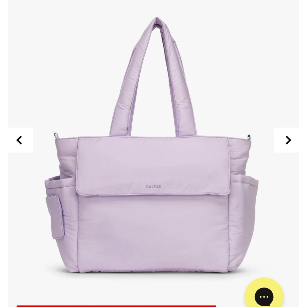 CALPAK Diaper Tote Bag with Laptop Sleeve in Orchid- NWOT